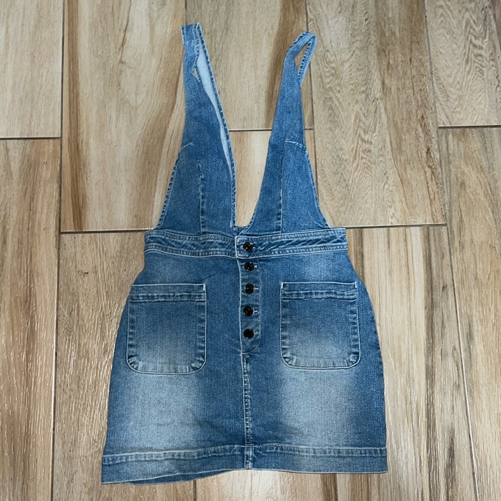 Free people denim dress skirt